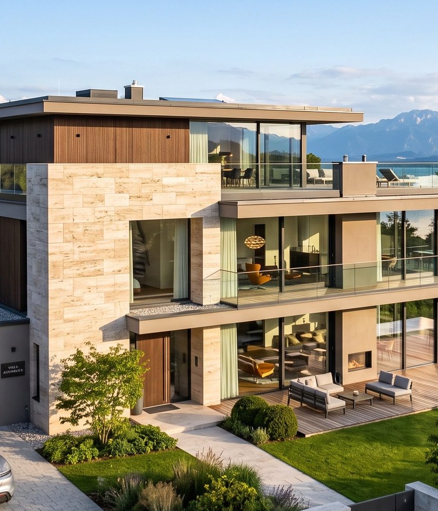 Architektonisches Detail einer hochwertigen Immobilie
